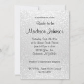 Invitation Fête des mariées en Parties scintillant blanche In (Dos)