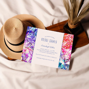 Invitation Fête des mariées en pierre cristalline de la parti