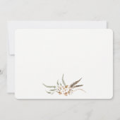 Invitation Fête des mariées en plumes de coton rustique (Dos)