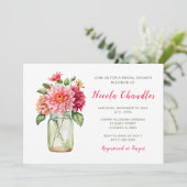 Invitation Fête des mariées en pot de Dahlias Mason Rose (Debout devant)