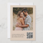 Invitation Fête des mariées en terre cuite beige QR Code Euca (Dos)