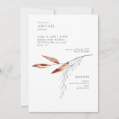 Invitation Fête des mariées en terre cuite moderne simple (Devant)