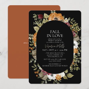 Invitation Fête des mariées en terre cuite noire rustique