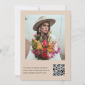 Invitation Fête des mariées en terre cuite QR Code Photo Euca (Dos)