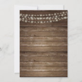 Invitation Fête des mariées en tonneau de bois rustique avec (Dos)