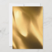 Invitation Fête des mariées en verre chic Black Gold Modern (Dos)