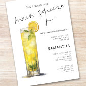 Invitation Fête des mariées en verre Squeeze Limoncello