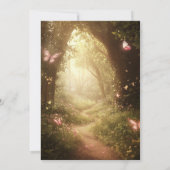 Invitation Fête des mariées Enchanted Forest Butterflies (Dos)