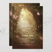 Invitation Fête des mariées Enchanted Forest Butterflies (Devant / Derrière)