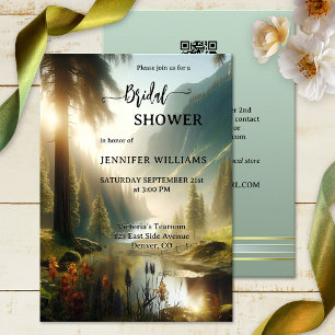 Invitation Fête des mariées Enchanted Forest Mountain