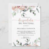 Invitation Fête des mariées espagnole classique Rose Dusty (Devant)