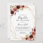 Invitation Fête des mariées espagnole de Parties scintillant (Devant)