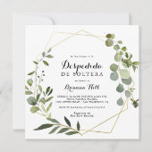 Invitation Fête des mariées espagnole géométrique Tropical Go (Devant)