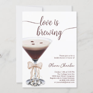 Invitation Fête des mariées Espresso Martini