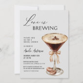 Invitation Fête des mariées Espresso Martini L'amour brasse (Devant)