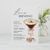 Invitation Fête des mariées Espresso Martini L'amour brasse (Debout devant)