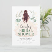 Invitation Fête des mariées Ethereal Bride Botanical Bliss (Debout devant)