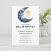 Invitation Fête des mariées étoile céleste de lune (Debout devant)