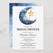 Invitation Fête des mariées étoile céleste de lune (Devant / Derrière)