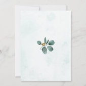 Invitation Fête des mariées Eucalyptus aquarelle géométrique (Dos)