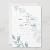 Invitation FÊTE DES MARIÉES | Eucalyptus bleu-dusté (Devant)
