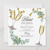 Invitation Fête des mariées Eucalyptus de base (Devant)