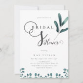 Invitation Fête des mariées Eucalyptus de verdure forestière (Devant)