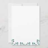 Invitation Fête des mariées Eucalyptus de verdure forestière (Dos)