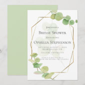 Invitation FÊTE DES MARIÉES | Eucalyptus du printemps moderne (Devant / Derrière)