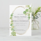 Invitation FÊTE DES MARIÉES | Eucalyptus du printemps moderne (Debout devant)