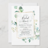 Invitation Fête des mariées Eucalyptus géométrique (Devant)