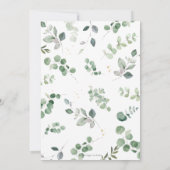 Invitation Fête des mariées Eucalyptus Green High Tea Party (Dos)