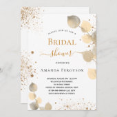 Invitation Fête des mariées eucalyptus parties scintillant ch (Devant / Derrière)