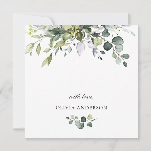 Invitation Fête des mariées Eucalyptus Simple Et Élégante Par (Dos)