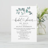 Invitation Fête des mariées Eucalyptus Simple Et Élégante Par (Debout devant)