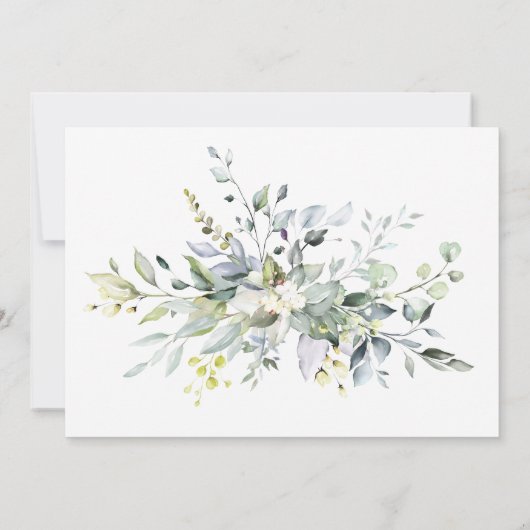 Invitation Fête des mariées Eucalyptus Simplement Élégante (Dos)