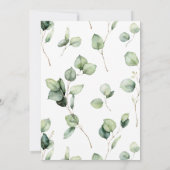 Invitation Fête des mariées Eucalyptus verdoyante (Dos)