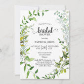 Invitation Fête des mariées Eucalyptus verdoyante (Devant)