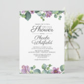 Invitation Fête des mariées Eucalyptus Verdure Floral (Debout devant)