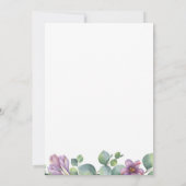 Invitation Fête des mariées Eucalyptus Verdure Floral (Dos)