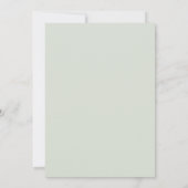 Invitation Fête des mariées Eucalyptus Vert Géométrique (Dos)