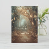 Invitation Fête des mariées Fairy Lights Enchanted Forest Tre (Debout devant)