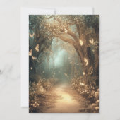 Invitation Fête des mariées Fairy Lights Enchanted Forest Tre (Dos)