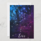 Invitation Fête des mariées Fairy Lights Enchanted Forest Tre (Dos)