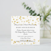 Invitation Fête des mariées Faux Gold Foil Parties scintillan (Debout devant)