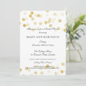 Invitation Fête des mariées Faux Gold Foil Parties scintillan (Debout devant)