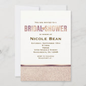 Invitation Fête des mariées Faux Rose Gold Champagne Invitati (Devant)