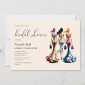 Invitation Fête des mariées femme habillage léger (Devant)