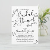 Invitation Fête des mariées Feuille de calligraphie écrite à (Debout devant)