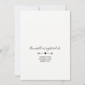 Invitation Fête des mariées Feuille de calligraphie écrite à (Dos)